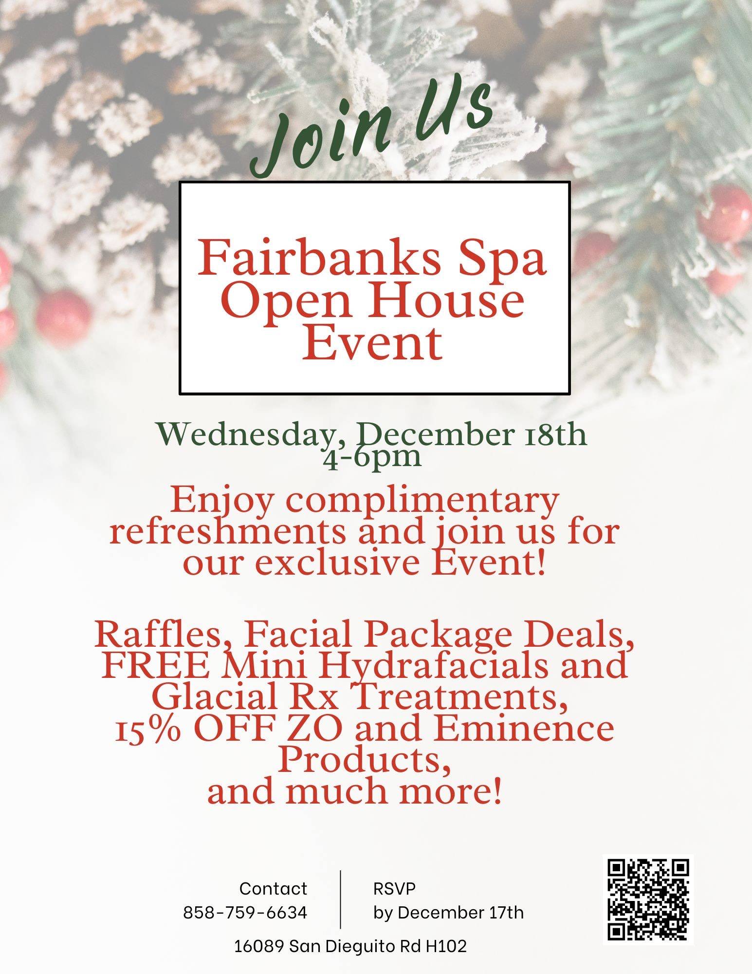 Fairbanks Day Spa Open House Event