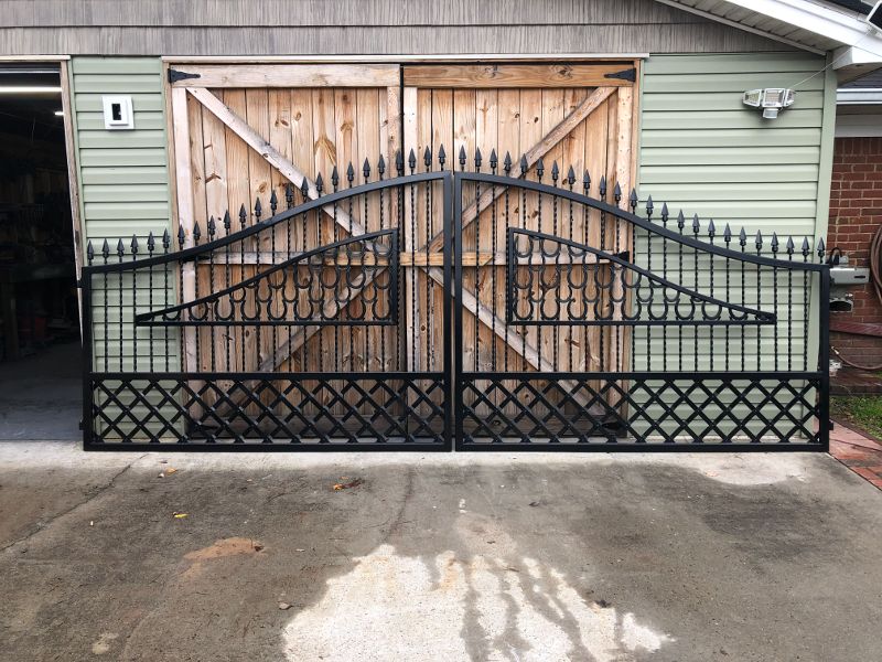 House with secure iron gate.