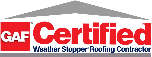 GAF Certified Weather Stopper Roofing Contractor badge