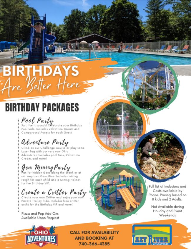 birthday packages flyer