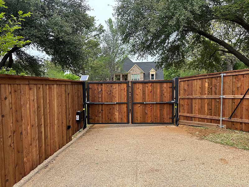 Home with a gate.