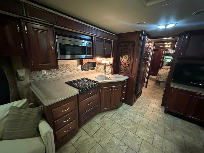 Inside look at a meticulously detailed RV.