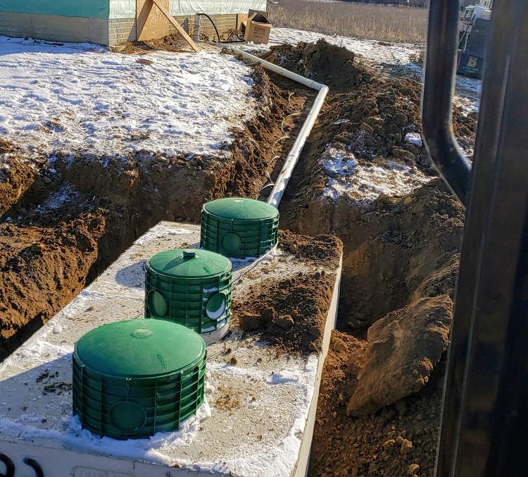Septic being installed