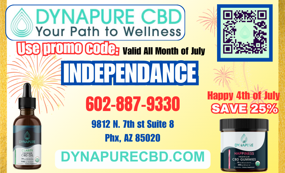 Save 25% with code INDEPENDENCE at DYNAPURE CBD!