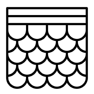Shingle roof logo