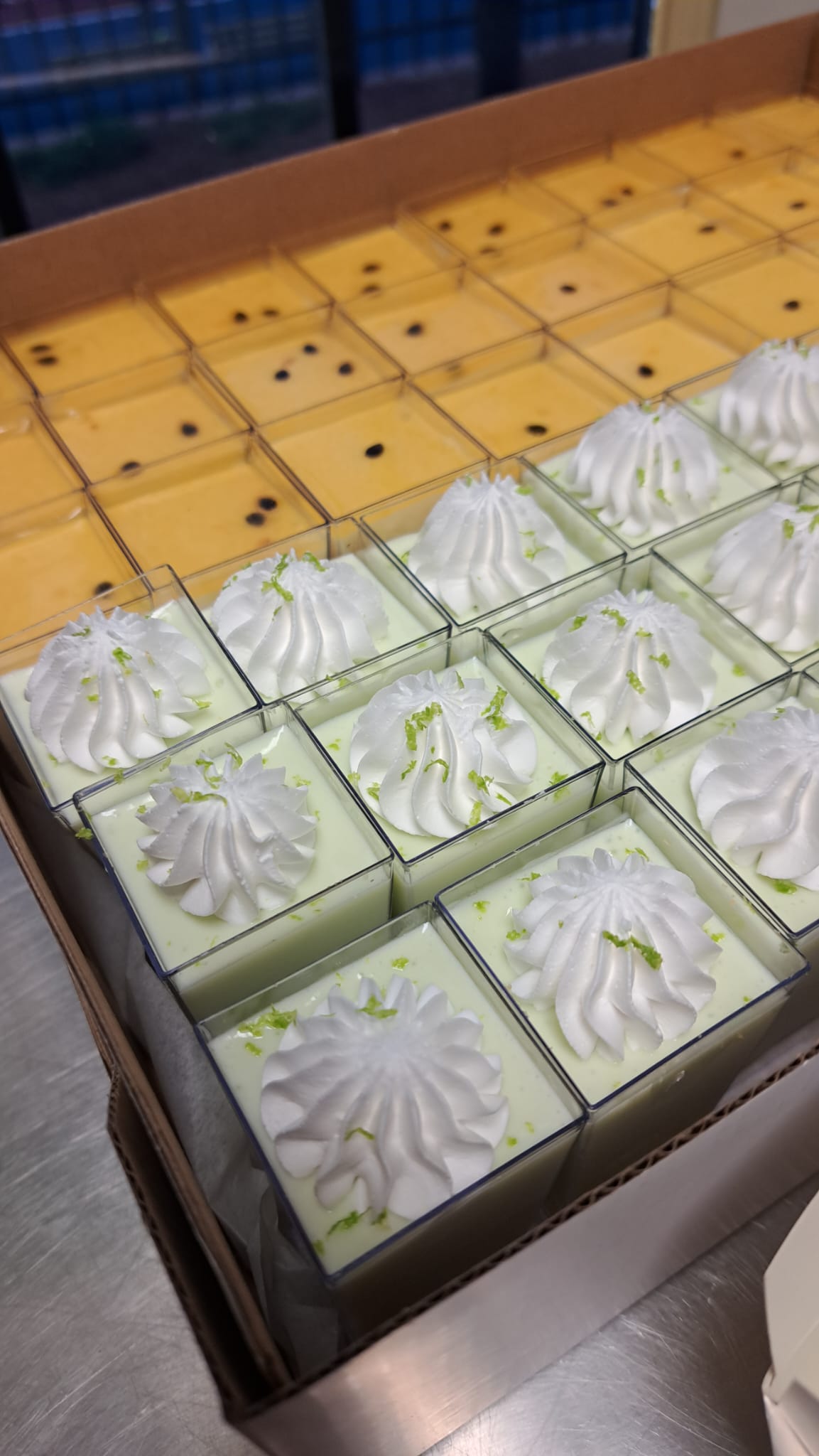 A display of Brazilian desserts.