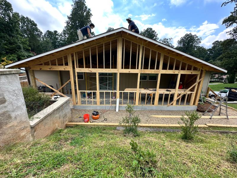 Covered patio construction