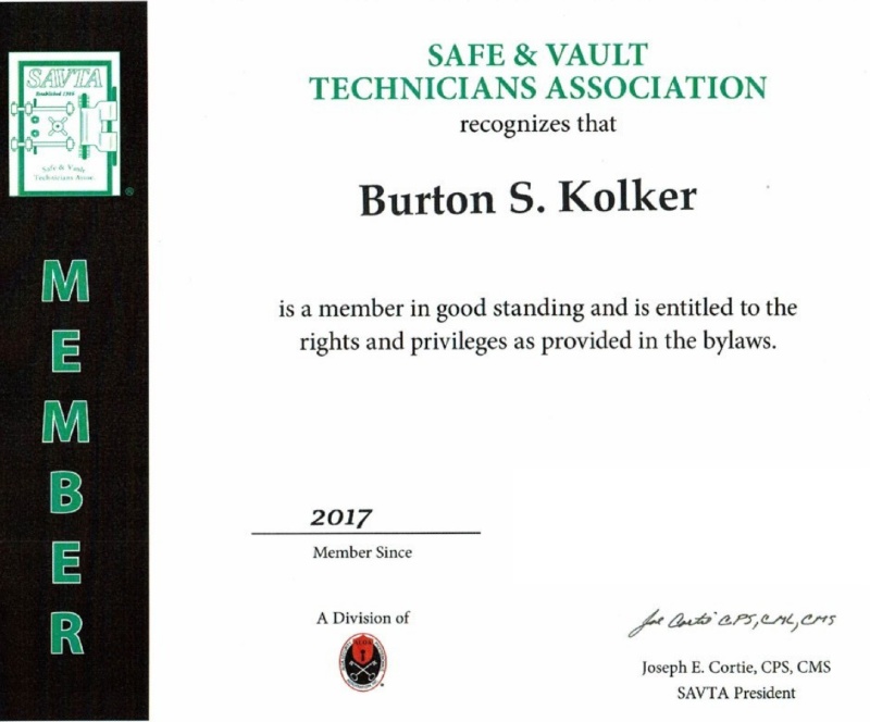 Safe & Vault Technicians Association member