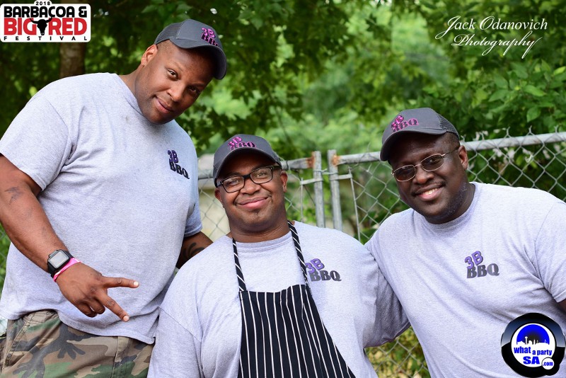 Our BBQ staff dressed in uniform, ready to serve you!