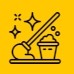 Mop and bucket icon