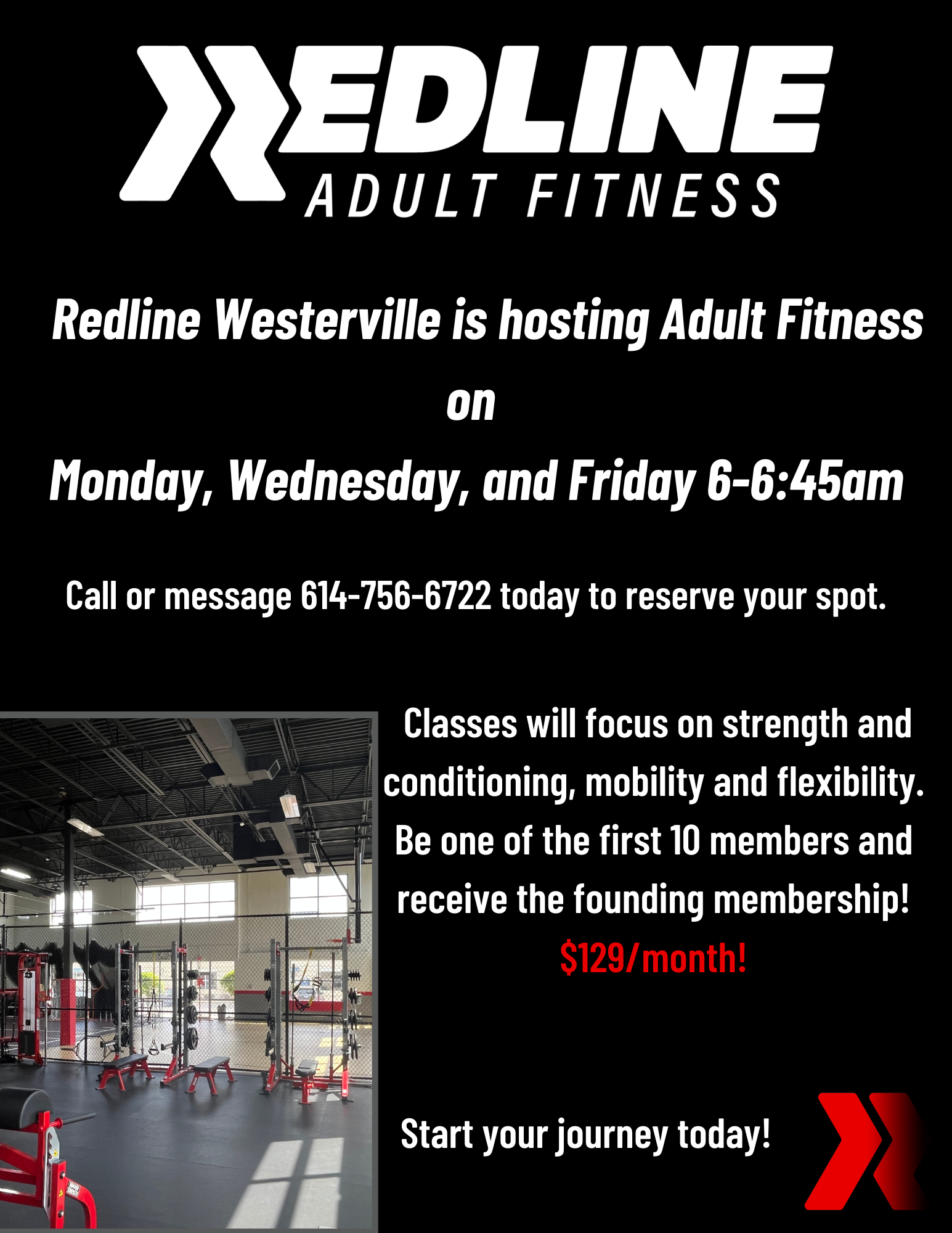 Redline Athletics adult fitness flier