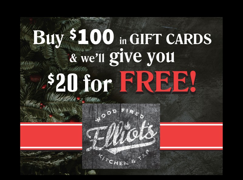 Elliot's Wood Fired Kitchen & Tap Gift Card Promotion