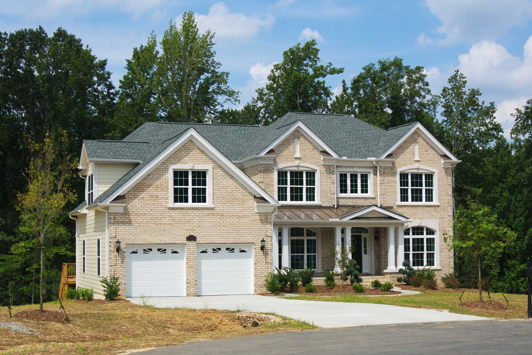 Beige-sided home