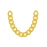 A gold necklace logo.