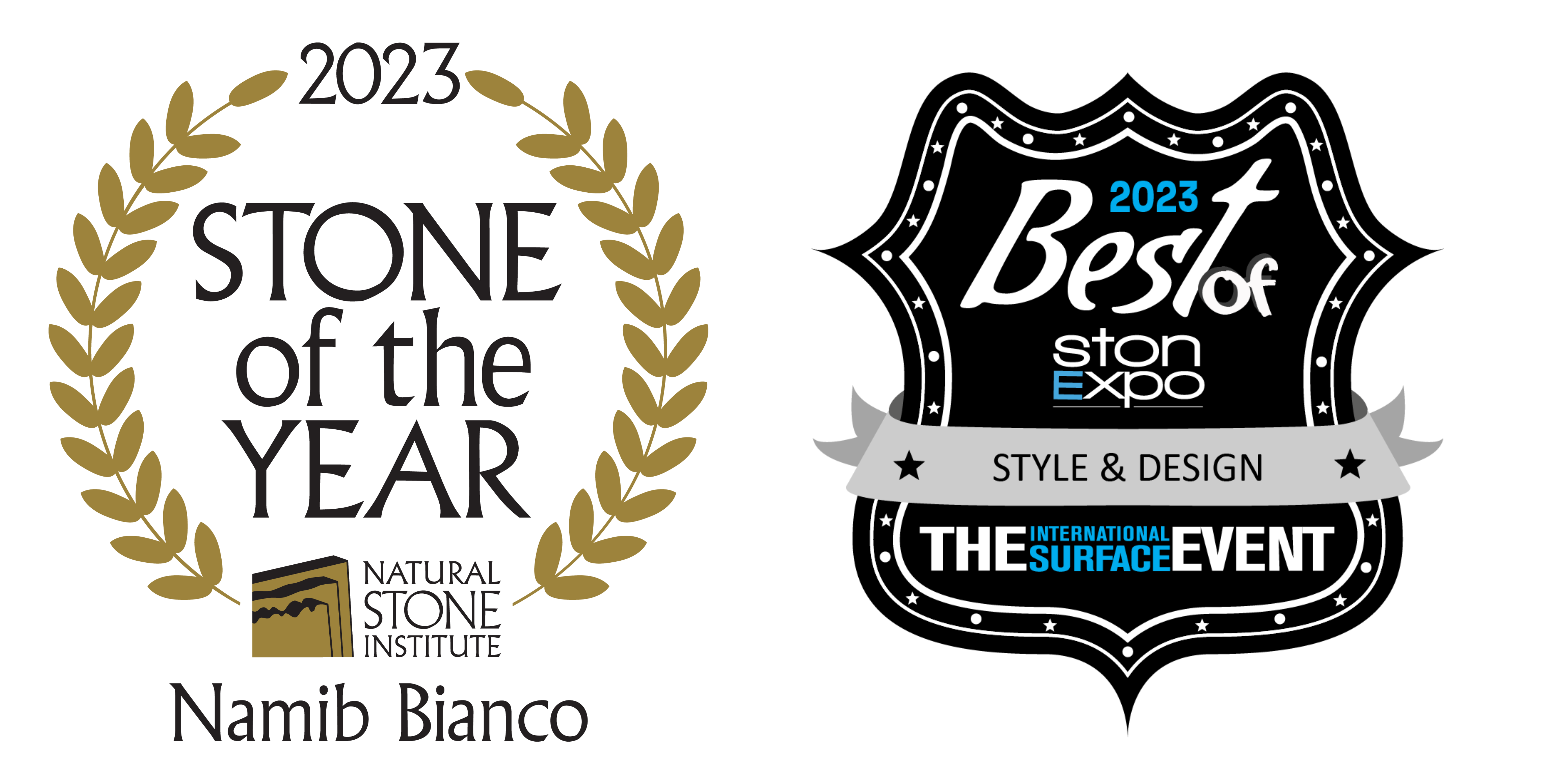 2023 Awards for Stone of the Year from the National Stone Institute and Best of 2023 from The International Surface Event