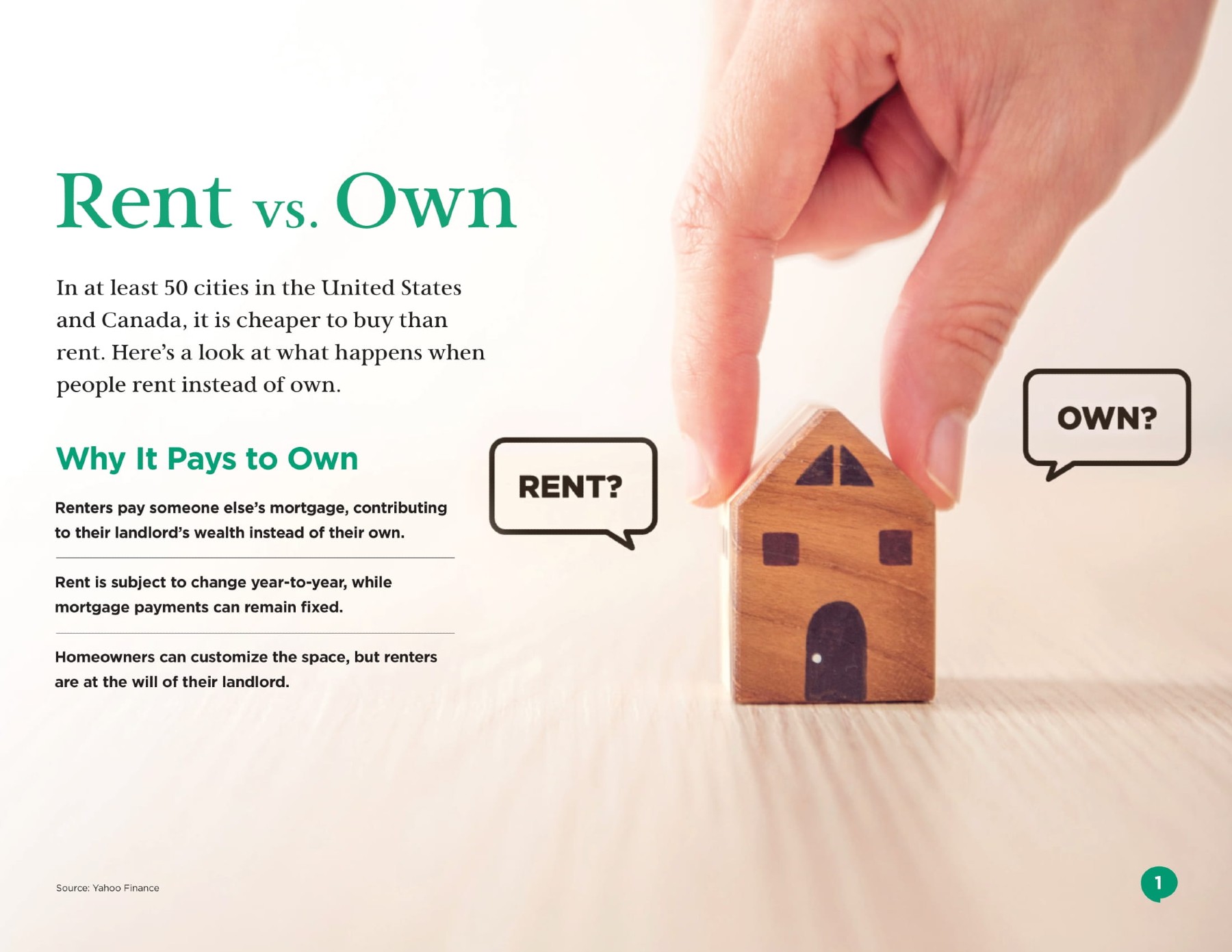 rent vs own flyer