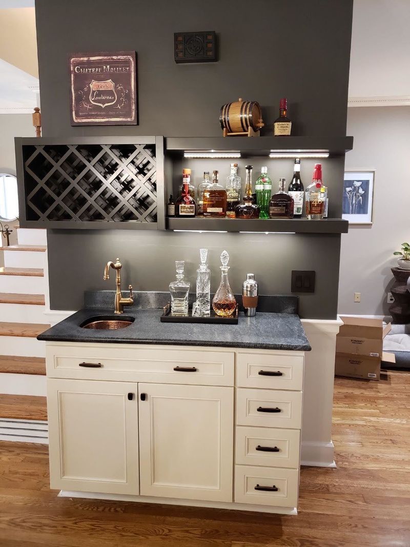 small bar in the kitchen