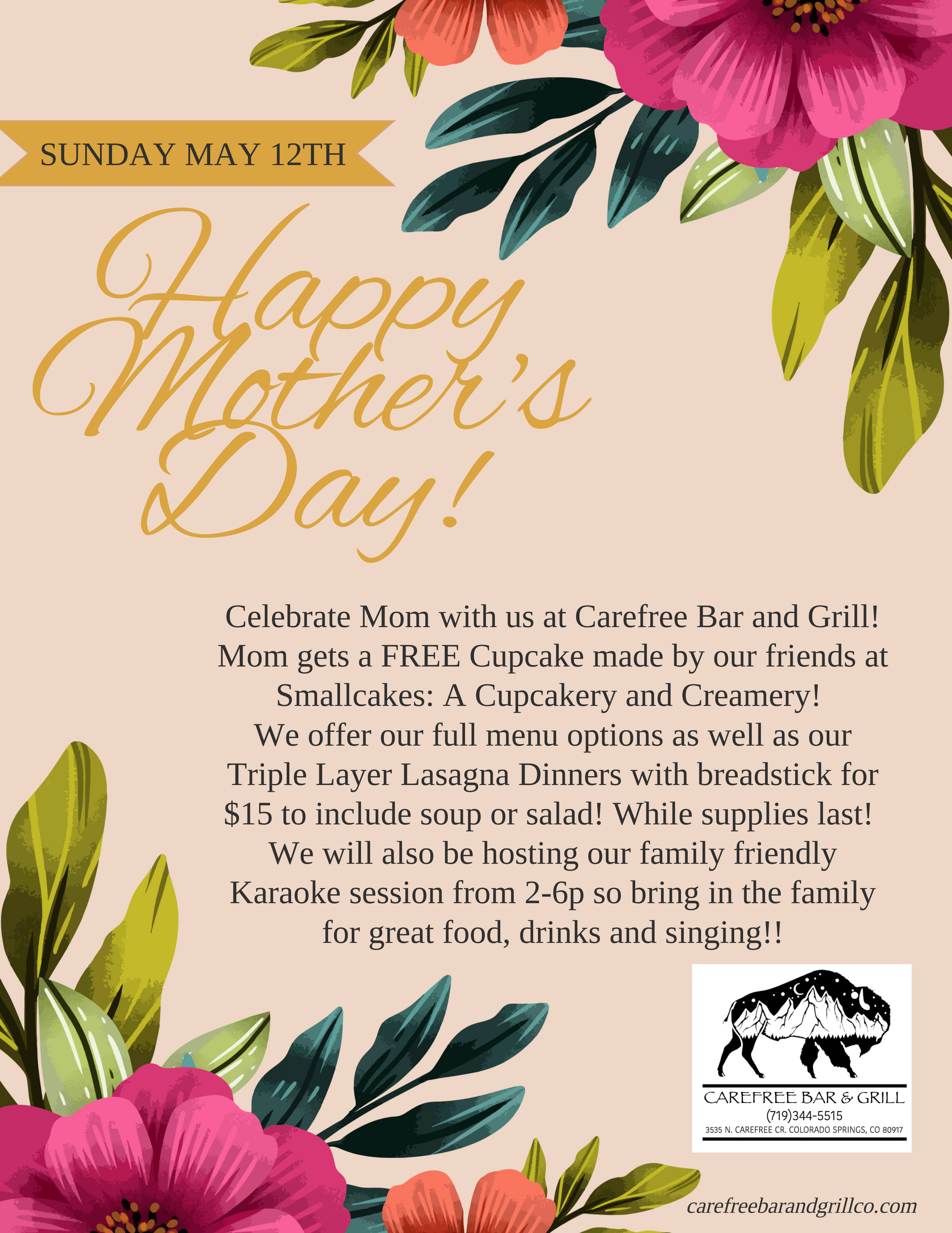 Carefree Bar & Grill - Mother's Day Brunch Sunday May 12 2024
