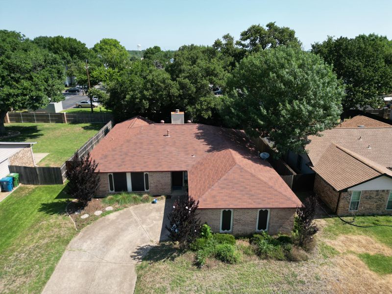 Bird's eye view of residential property.