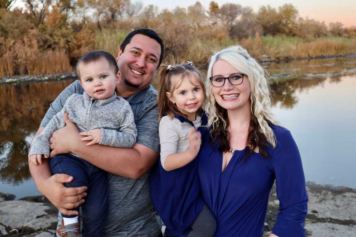 Heather and her family.