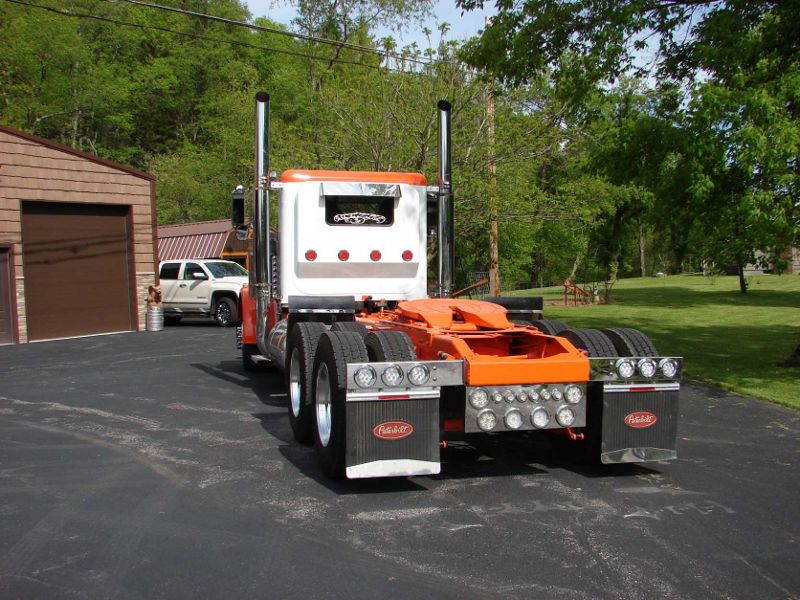 back of a white long haul truck