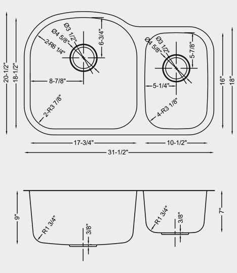 LTK-06-1 sink dimensions.
