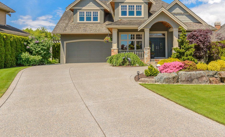 freshly paved driveway