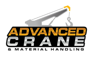Advanced Crane and material handling text logo