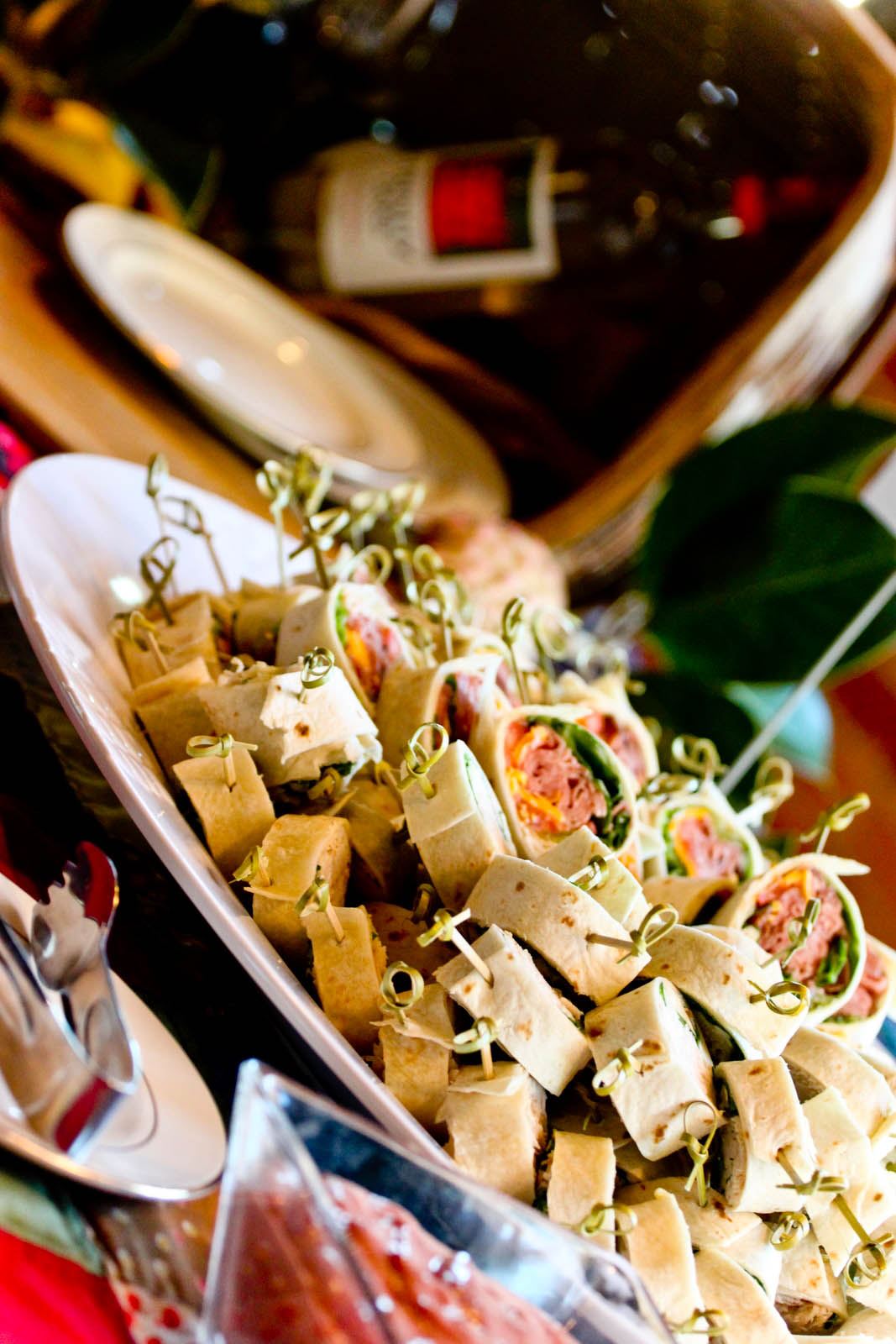Close-up of gourmet hors d'oeuvres