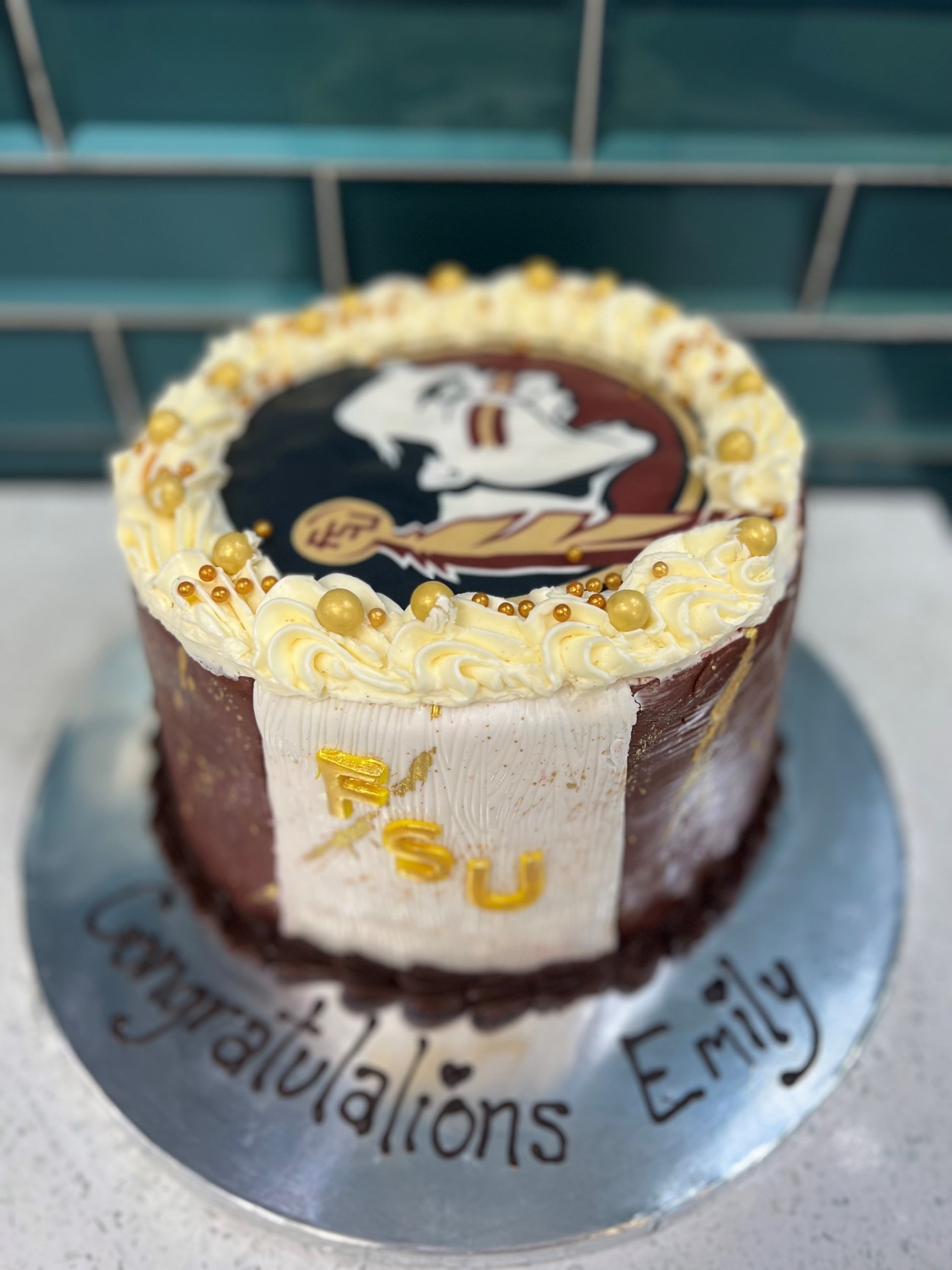 decorated graduation cake