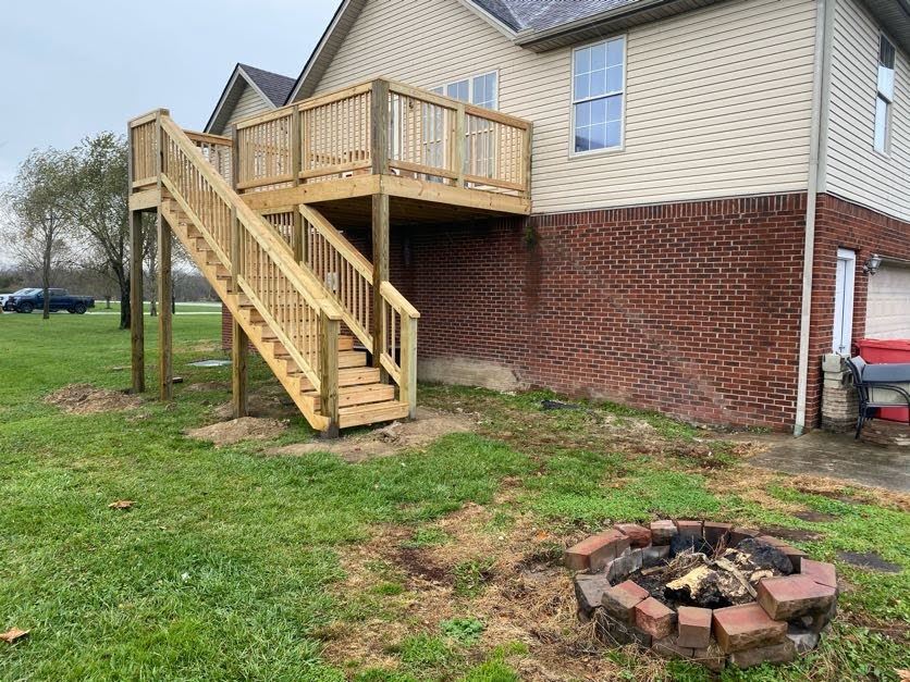 exterior staircase attached to a residential building