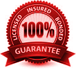 100% guarantee logo