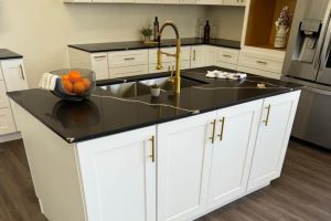 Stunning white countertops.