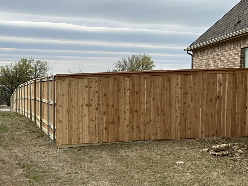 Brown fencing.