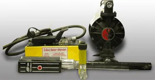 A grease pump and supplies.