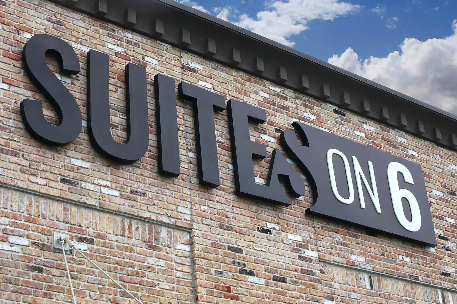 Suites On 6 signage