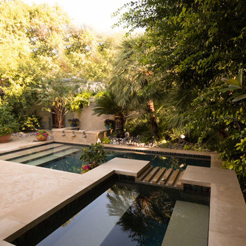 backyard swimming pool area