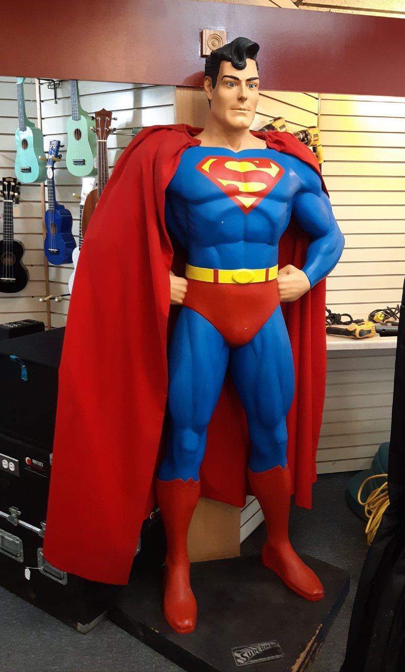Life-size Superman statue