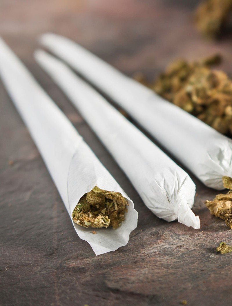 rolled marijuana joints