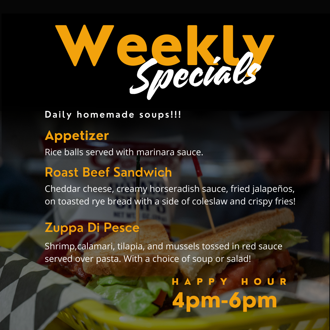 Duck In Tap Room Collegeville PA Weekly Specials