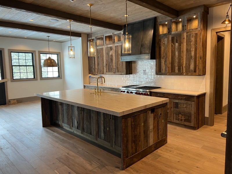 Stone Countertops with Waterfall Sides in