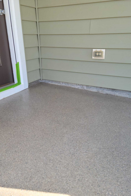 An outdoor patio epoxy floor.