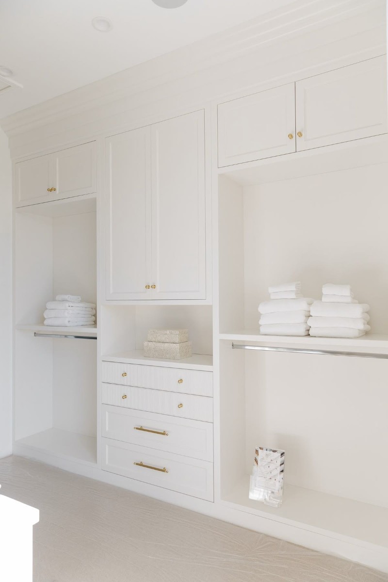 kitchen area with built-in microwave