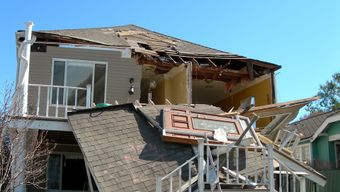 damaged home after a storm