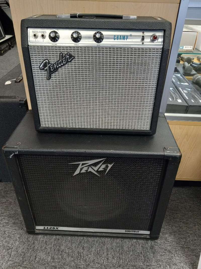 Fender and Peavey guitar amps