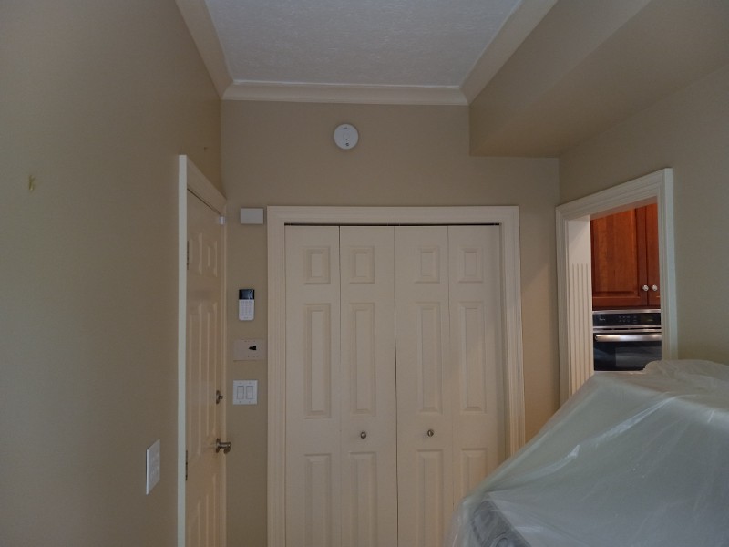 A home’s entryway with a fresh paint job.