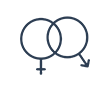 Male and Female Circles Interlocking logo