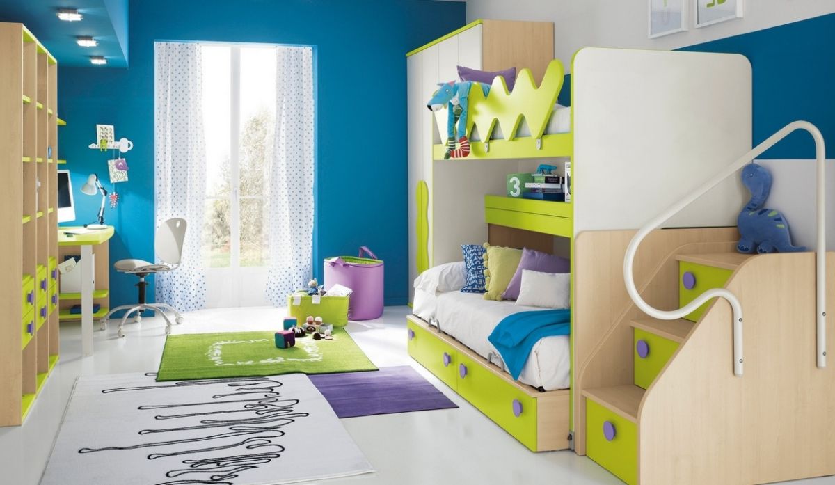 Bright kids' bedroom.