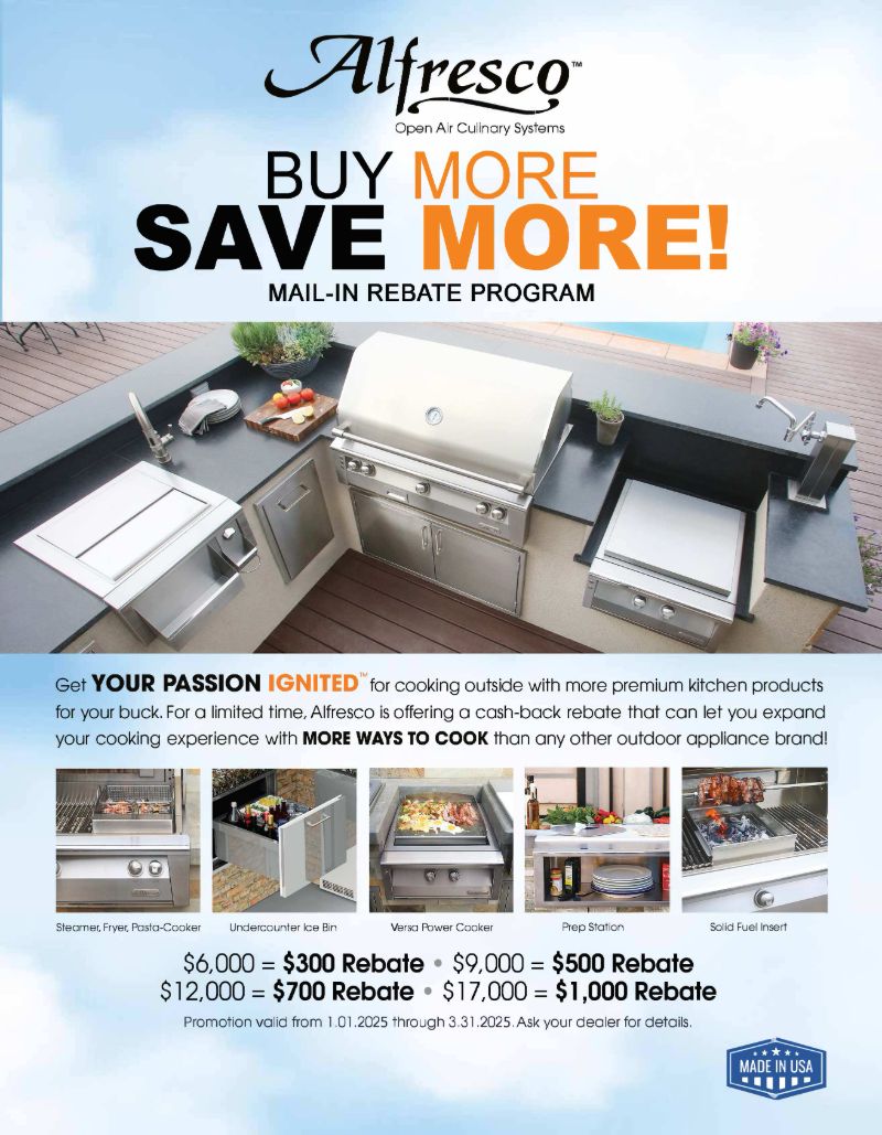 Alfresco Buy More Save More! Mail-In Rebate thru March 31, 2025