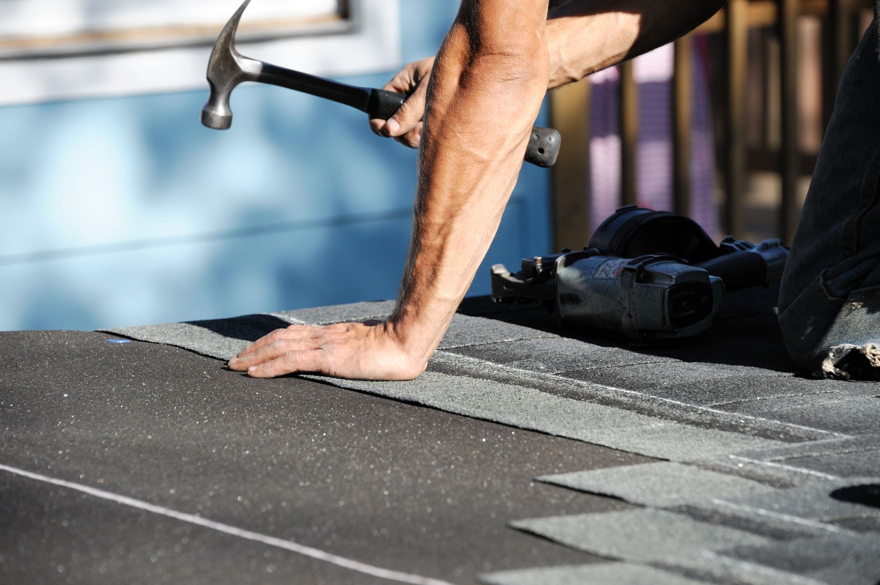 Light grey shingles.